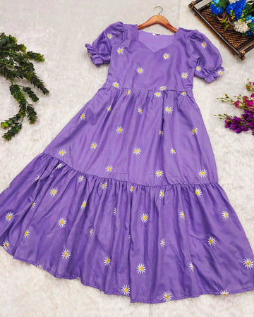 lilac daisy dress