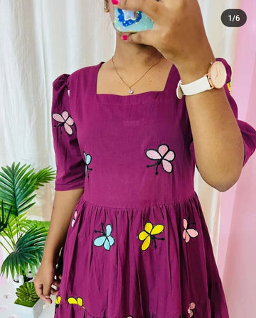 Viral purple dress