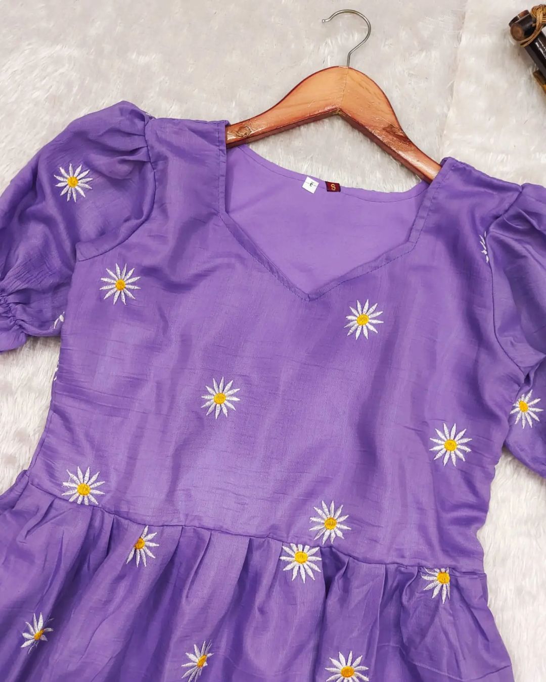 lilac daisy dress