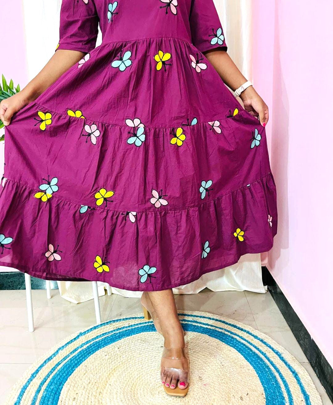 Viral purple dress